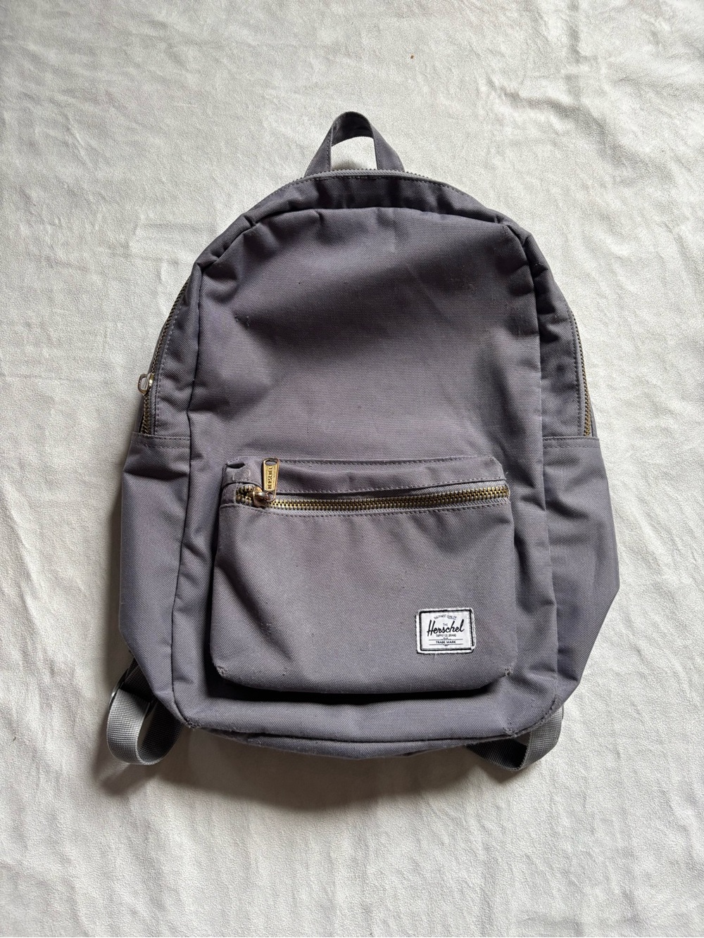Herschel Supply Company Gray Backpack with Gold Zippers
